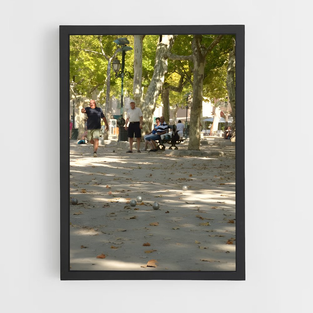 Poster Promenade Provençale – affiche Pétanque (vue 2)